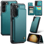 For Samsung Galaxy S23+ Phone Case CASEME C22 Leather Back Cover with RFID Blocking Card Slots