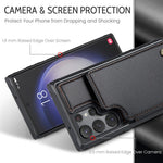 Samsung Galaxy S23 Ultra mobilskal CASEME C22 Läderbaksida med RFID-blockerande kortplatser