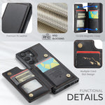 Samsung Galaxy S23 Ultra mobilskal CASEME C22 Läderbaksida med RFID-blockerande kortplatser