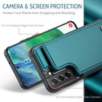 For Samsung Galaxy S21 FE 5G Phone Case CASEME C22 Leather Back Cover with RFID Blocking Card Slots