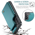 For Samsung Galaxy S21 FE 5G Phone Case CASEME C22 Leather Back Cover with RFID Blocking Card Slots