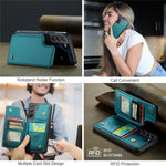For Samsung Galaxy S21 FE 5G Phone Case CASEME C22 Leather Back Cover with RFID Blocking Card Slots