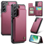 For Samsung Galaxy S21 FE 5G Phone Case CASEME C22 Leather Back Cover with RFID Blocking Card Slots