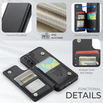 For Samsung Galaxy S21+ 5G Phone Case CASEME C22 Leather Back Cover with RFID Blocking Card Slots