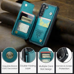 Til Samsung Galaxy S23 Telefoncover CASEME C22 Læder Bagcover med RFID Blokerende Kortpladser