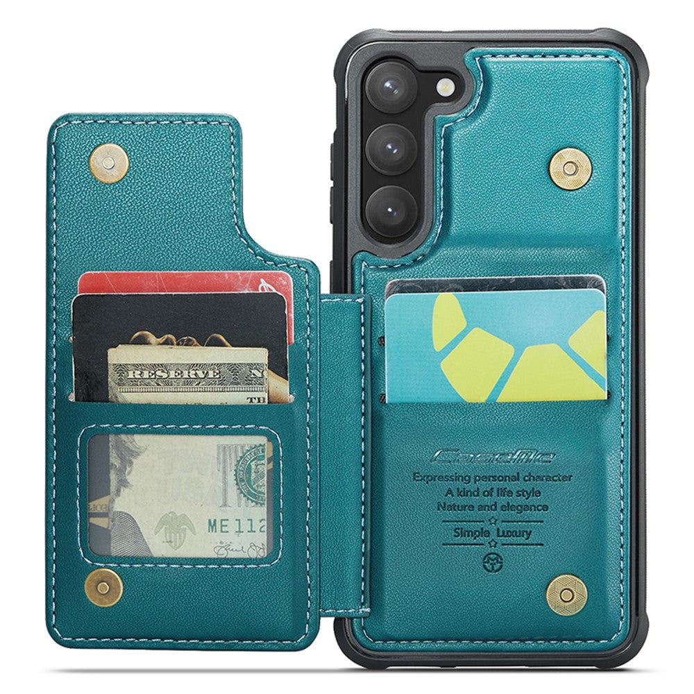 Til Samsung Galaxy S23 Telefoncover CASEME C22 Læder Bagcover med RFID Blokerende Kortpladser