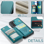 Til Samsung Galaxy S23 Telefoncover CASEME C22 Læder Bagcover med RFID Blokerende Kortpladser