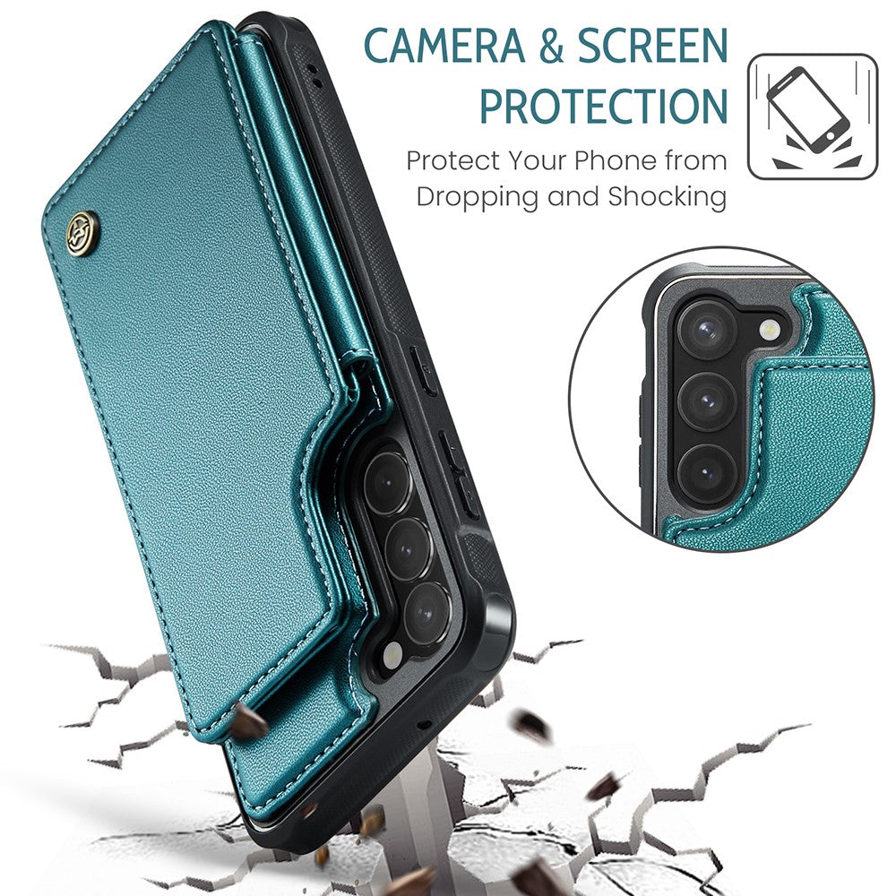 Til Samsung Galaxy S23 Telefoncover CASEME C22 Læder Bagcover med RFID Blokerende Kortpladser