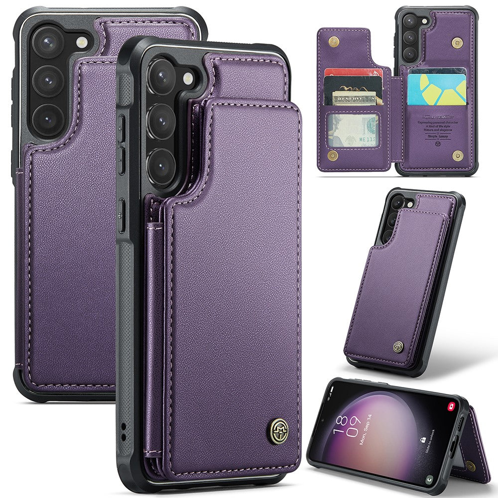 Til Samsung Galaxy S23 Telefoncover CASEME C22 Læder Bagcover med RFID Blokerende Kortpladser