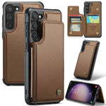 For Samsung Galaxy S23 Phone Case CASEME C22 Leather Back Cover with RFID Blocking Card Slots