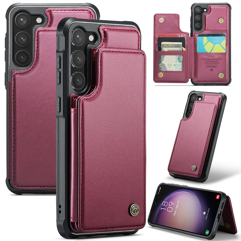 Til Samsung Galaxy S23 Telefoncover CASEME C22 Læder Bagcover med RFID Blokerende Kortpladser