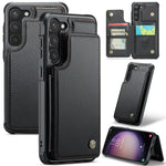 Til Samsung Galaxy S23 Telefoncover CASEME C22 Læder Bagcover med RFID Blokerende Kortpladser