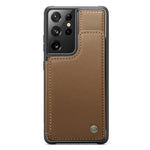 For Samsung Galaxy S21 Ultra 5G Phone Case CASEME C22 Leather Back Cover with RFID Blocking Card Slots
