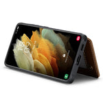 Samsung Galaxy S21 Ultra 5G mobilskal CASEME C22 Läderbaksida med RFID-blockerande kortplatser
