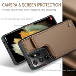 For Samsung Galaxy S21 Ultra 5G Phone Case CASEME C22 Leather Back Cover with RFID Blocking Card Slots