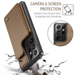 For Samsung Galaxy S21 Ultra 5G Phone Case CASEME C22 Leather Back Cover with RFID Blocking Card Slots