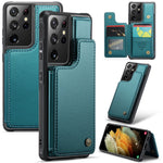 Samsung Galaxy S21 Ultra 5G mobilskal CASEME C22 Läderbaksida med RFID-blockerande kortplatser