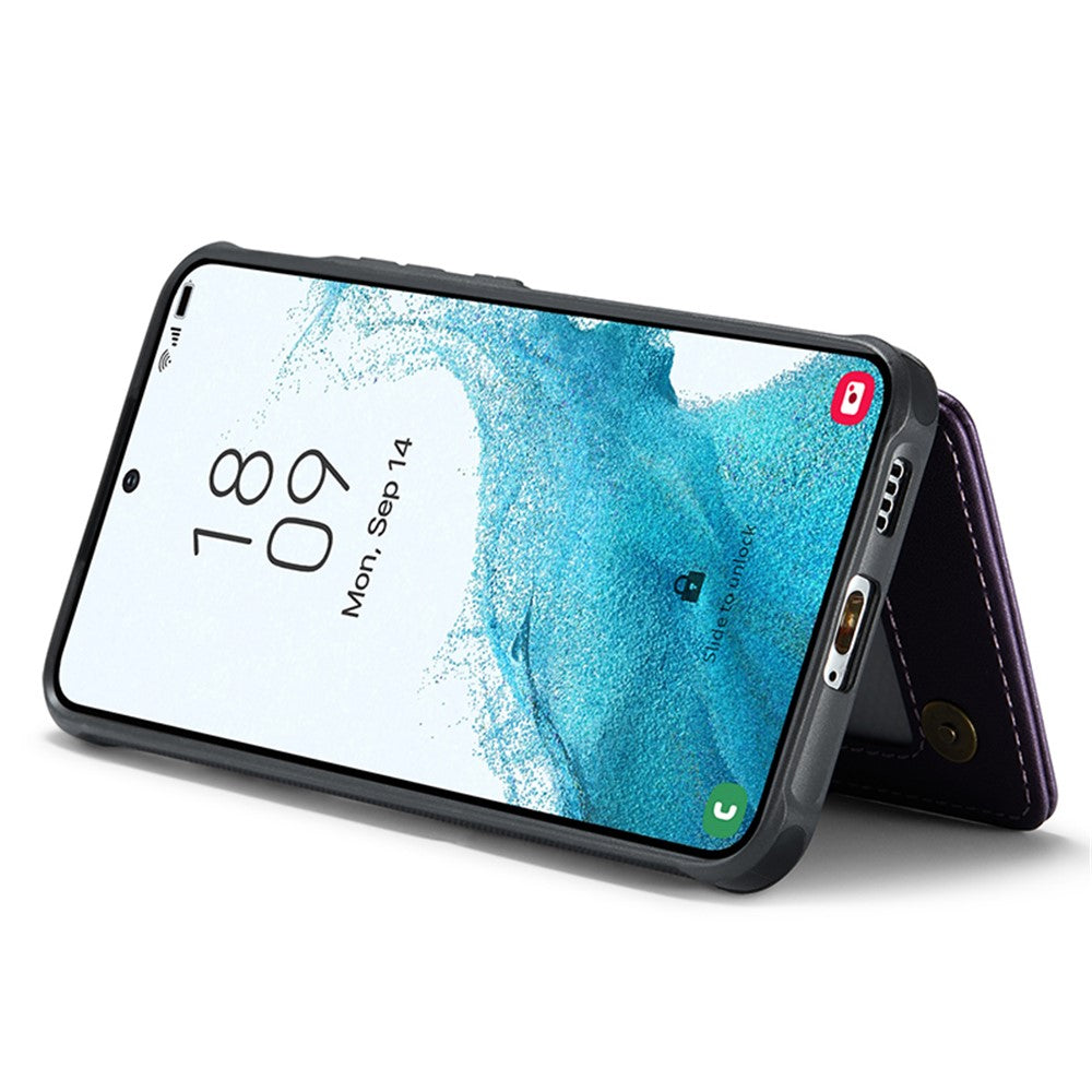Til Samsung Galaxy S22 5G Telefoncover CASEME C22 Bagcover i Læder med RFID-blokerende Kortpladser