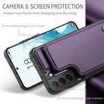 Til Samsung Galaxy S22 5G Telefoncover CASEME C22 Bagcover i Læder med RFID-blokerende Kortpladser