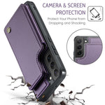 Til Samsung Galaxy S22 5G Telefoncover CASEME C22 Bagcover i Læder med RFID-blokerende Kortpladser