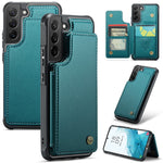 Til Samsung Galaxy S22 5G Telefoncover CASEME C22 Bagcover i Læder med RFID-blokerende Kortpladser