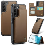 Til Samsung Galaxy S22 5G Telefoncover CASEME C22 Bagcover i Læder med RFID-blokerende Kortpladser