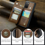 For Samsung Galaxy S20 Plus 4G / 5G Phone Case CASEME C22 Leather Back Cover with RFID Blocking Card Slots