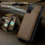 For Samsung Galaxy S20 Plus 4G / 5G Phone Case CASEME C22 Leather Back Cover with RFID Blocking Card Slots