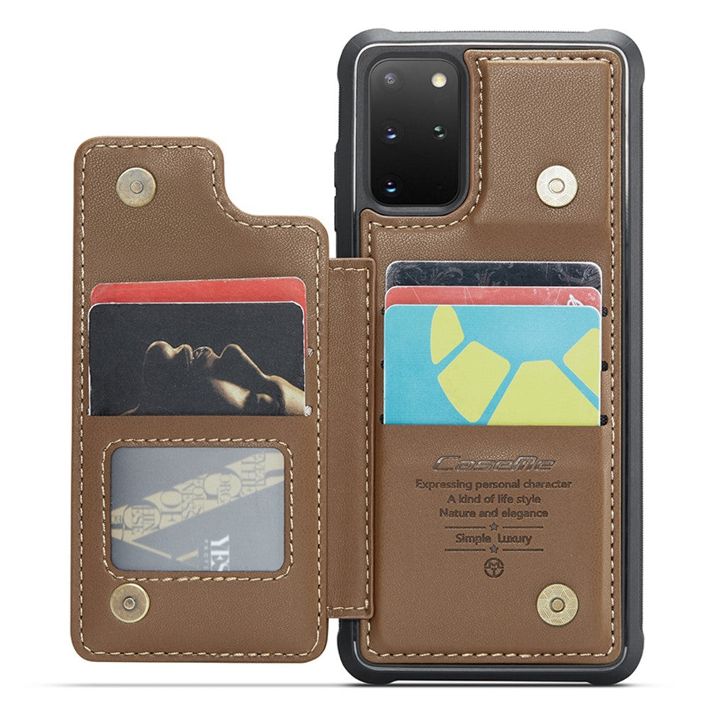 For Samsung Galaxy S20 Plus 4G / 5G Phone Case CASEME C22 Leather Back Cover with RFID Blocking Card Slots
