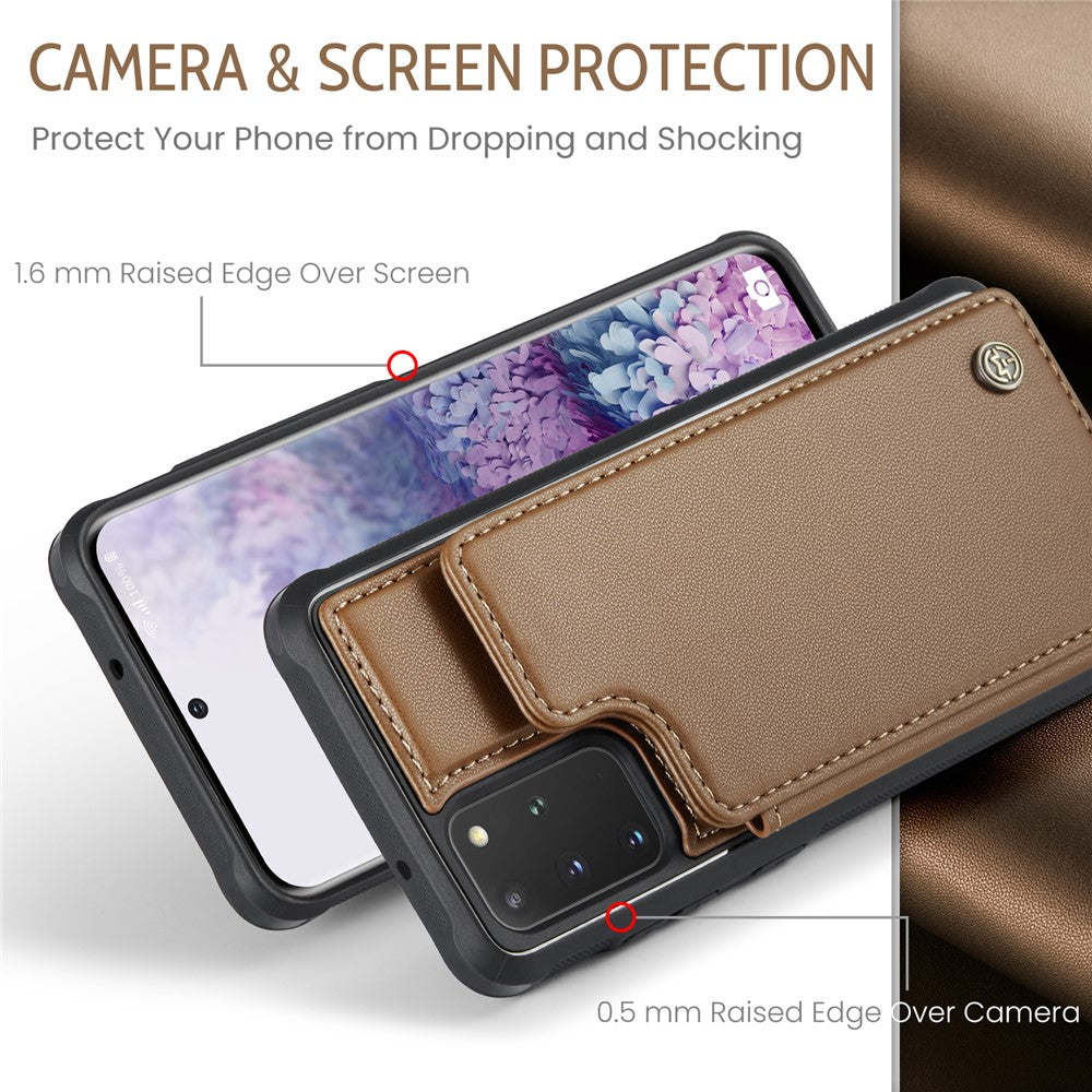 For Samsung Galaxy S20 Plus 4G / 5G Phone Case CASEME C22 Leather Back Cover with RFID Blocking Card Slots