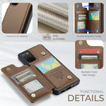 For Samsung Galaxy S20 Plus 4G / 5G Phone Case CASEME C22 Leather Back Cover with RFID Blocking Card Slots