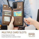 For Samsung Galaxy S20 Plus 4G / 5G Phone Case CASEME C22 Leather Back Cover with RFID Blocking Card Slots