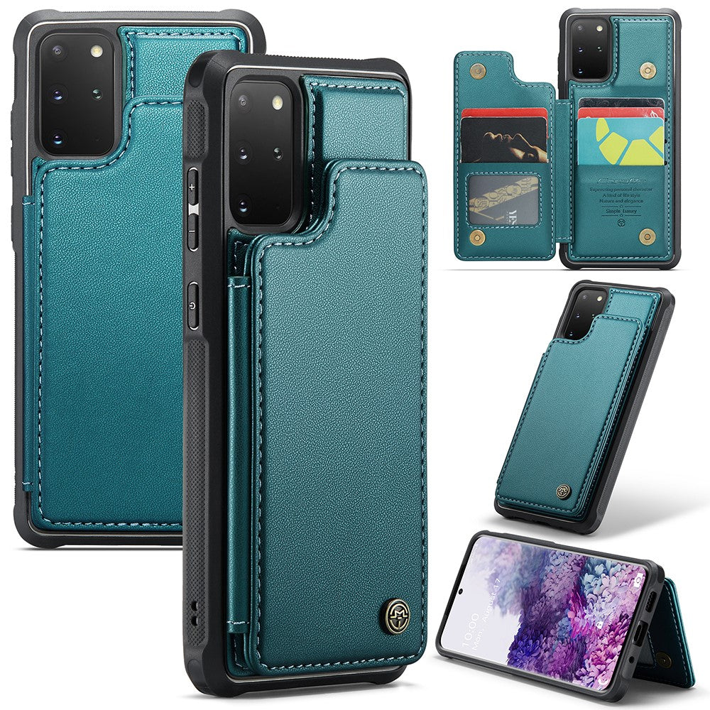 For Samsung Galaxy S20 Plus 4G / 5G Phone Case CASEME C22 Leather Back Cover with RFID Blocking Card Slots