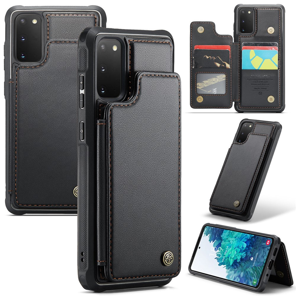 Til Samsung Galaxy S20 FE / FE 5G / S20 Lite / S20 FE 2022 Telefoncover CASEME C22 Læderbagside med RFID-blokerende kortlommer