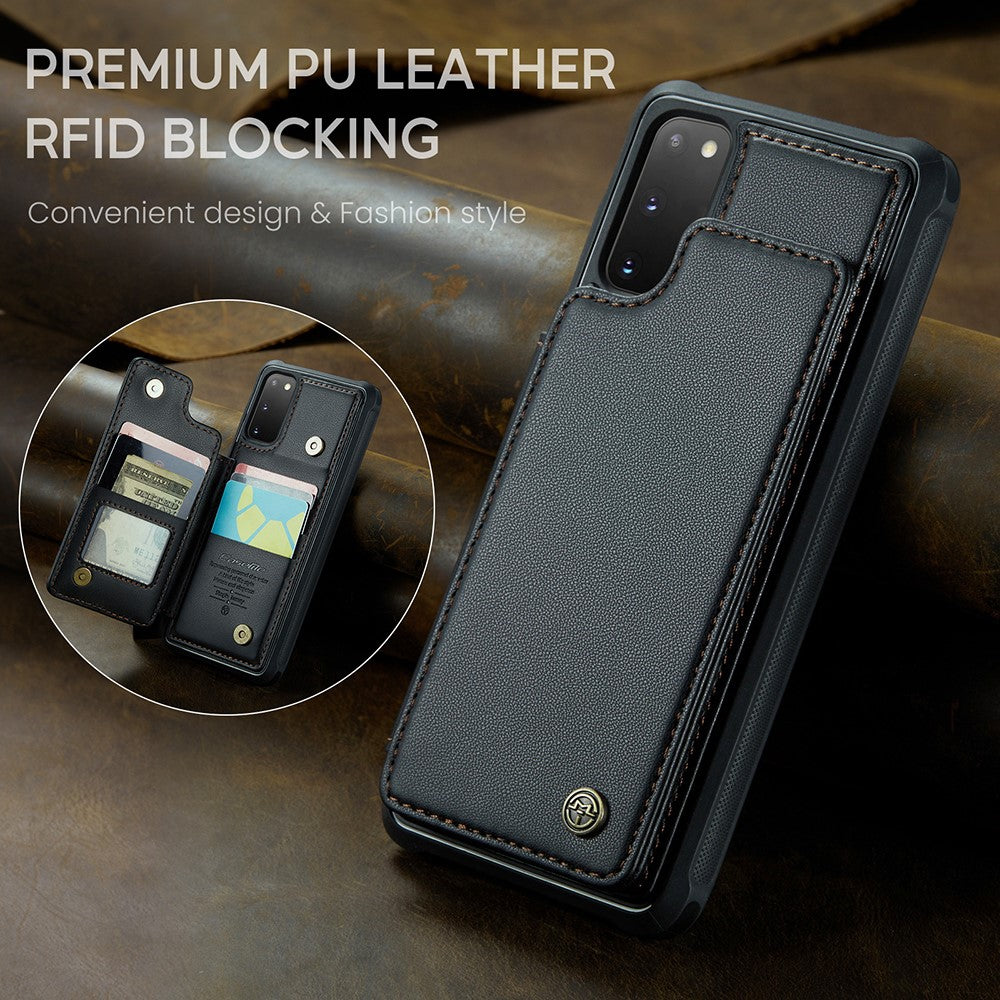 Til Samsung Galaxy S20 FE / FE 5G / S20 Lite / S20 FE 2022 Telefoncover CASEME C22 Læderbagside med RFID-blokerende kortlommer
