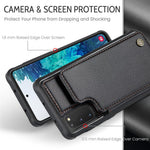 Til Samsung Galaxy S20 FE / FE 5G / S20 Lite / S20 FE 2022 Telefoncover CASEME C22 Læderbagside med RFID-blokerende kortlommer