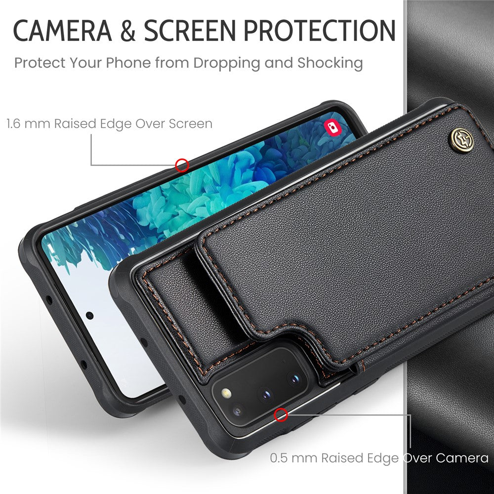 Til Samsung Galaxy S20 FE / FE 5G / S20 Lite / S20 FE 2022 Telefoncover CASEME C22 Læderbagside med RFID-blokerende kortlommer