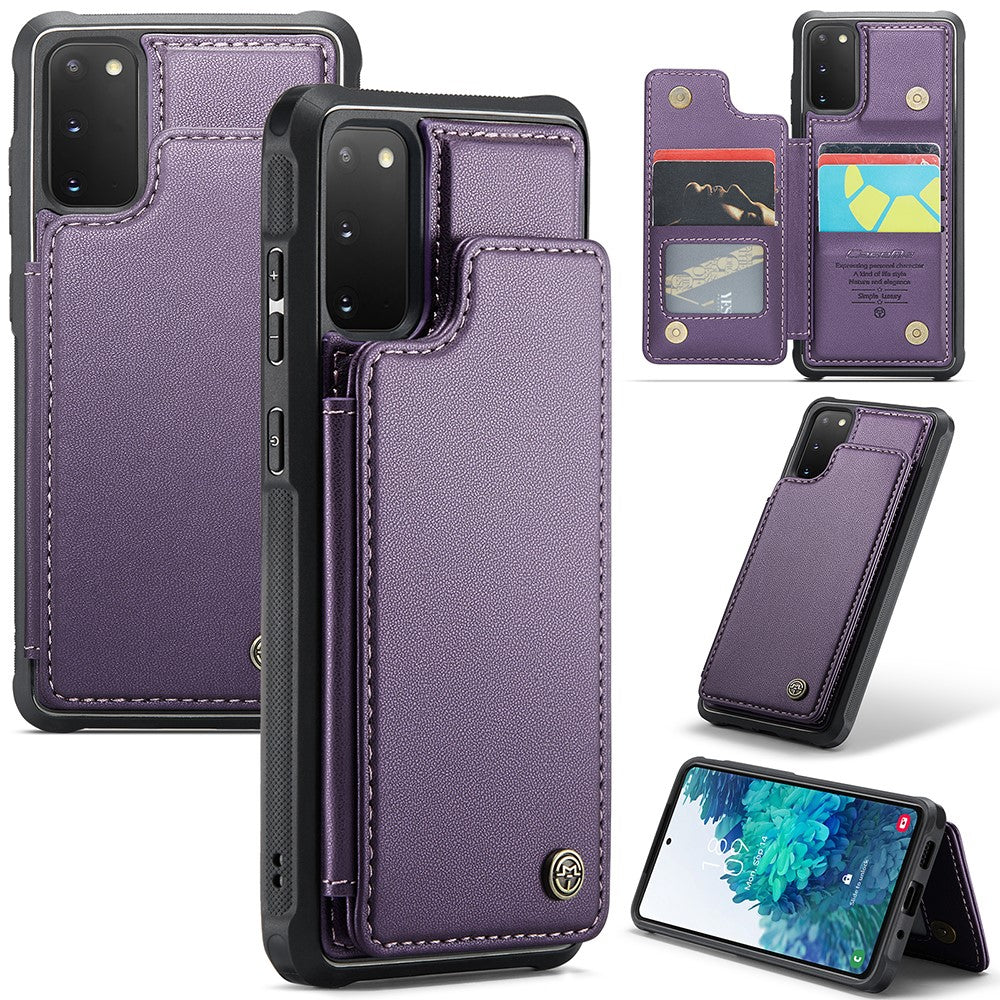 Til Samsung Galaxy S20 FE / FE 5G / S20 Lite / S20 FE 2022 Telefoncover CASEME C22 Læderbagside med RFID-blokerende kortlommer