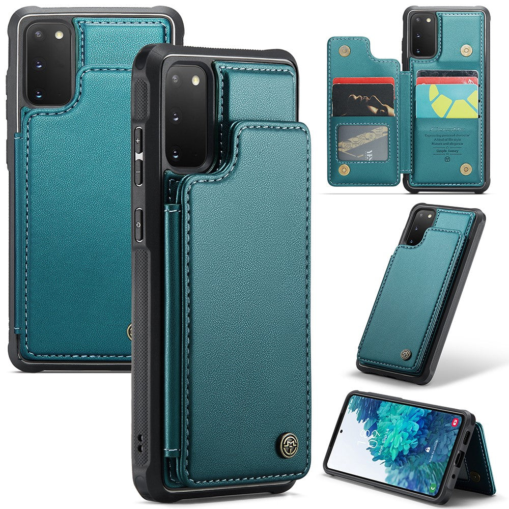 Til Samsung Galaxy S20 FE / FE 5G / S20 Lite / S20 FE 2022 Telefoncover CASEME C22 Læderbagside med RFID-blokerende kortlommer