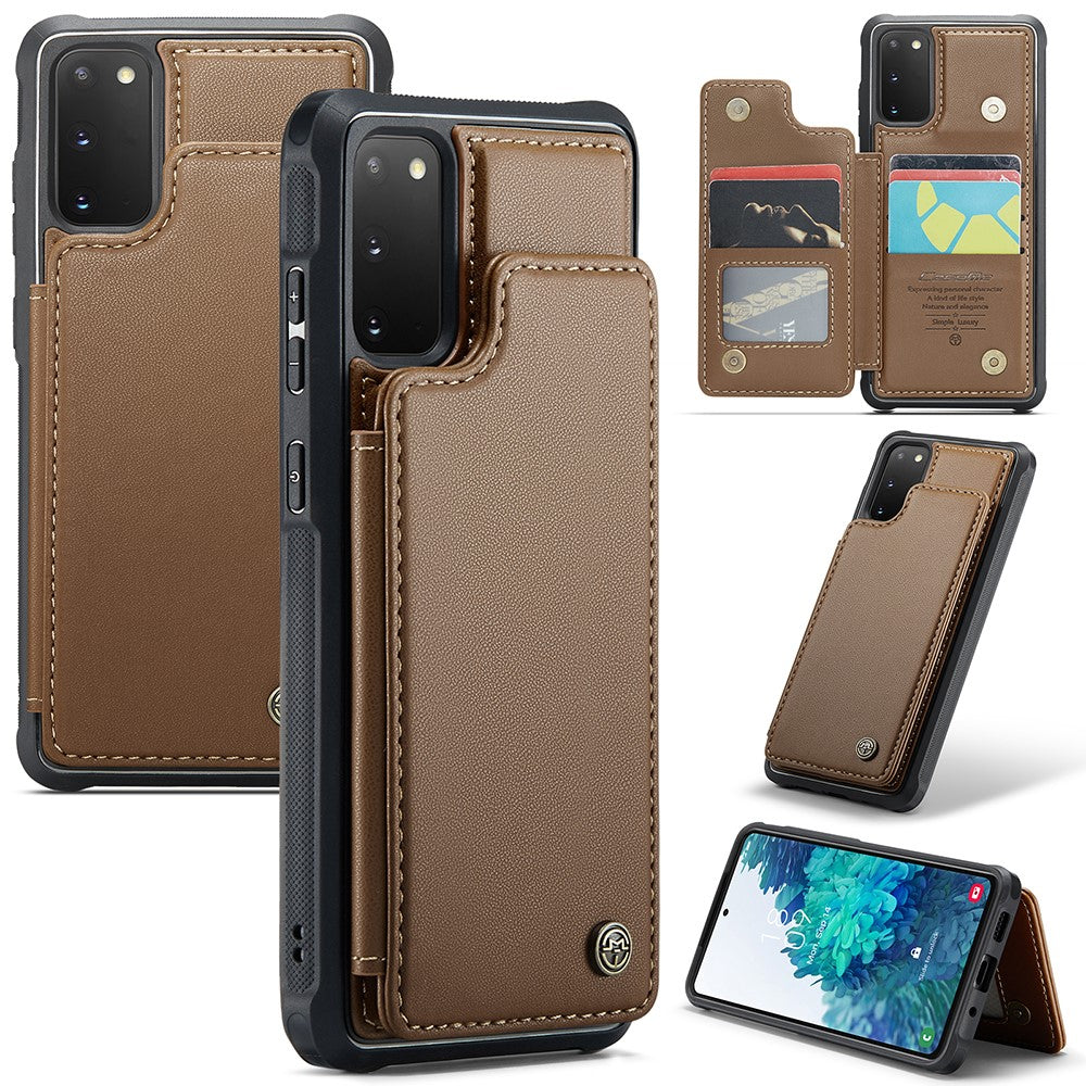 Til Samsung Galaxy S20 FE / FE 5G / S20 Lite / S20 FE 2022 Telefoncover CASEME C22 Læderbagside med RFID-blokerende kortlommer