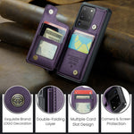 Samsung Galaxy S20 Ultra mobilskal CASEME C22 Läderbaksida med RFID-blockerande kortplatser