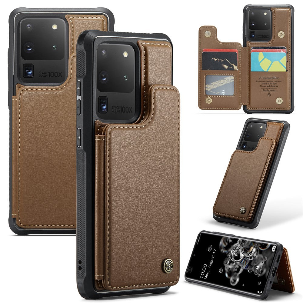 For Samsung Galaxy S20 Ultra Phone Case CASEME C22 Leather Back Cover with RFID Blocking Card Slots