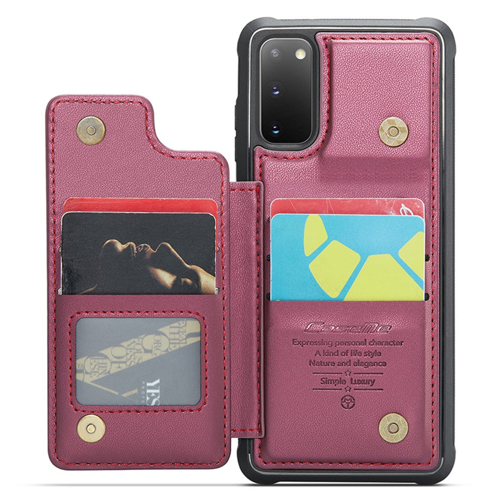 For Samsung Galaxy S20 4G / 5G Phone Case CASEME C22 Leather Back Cover with RFID Blocking Card Slots