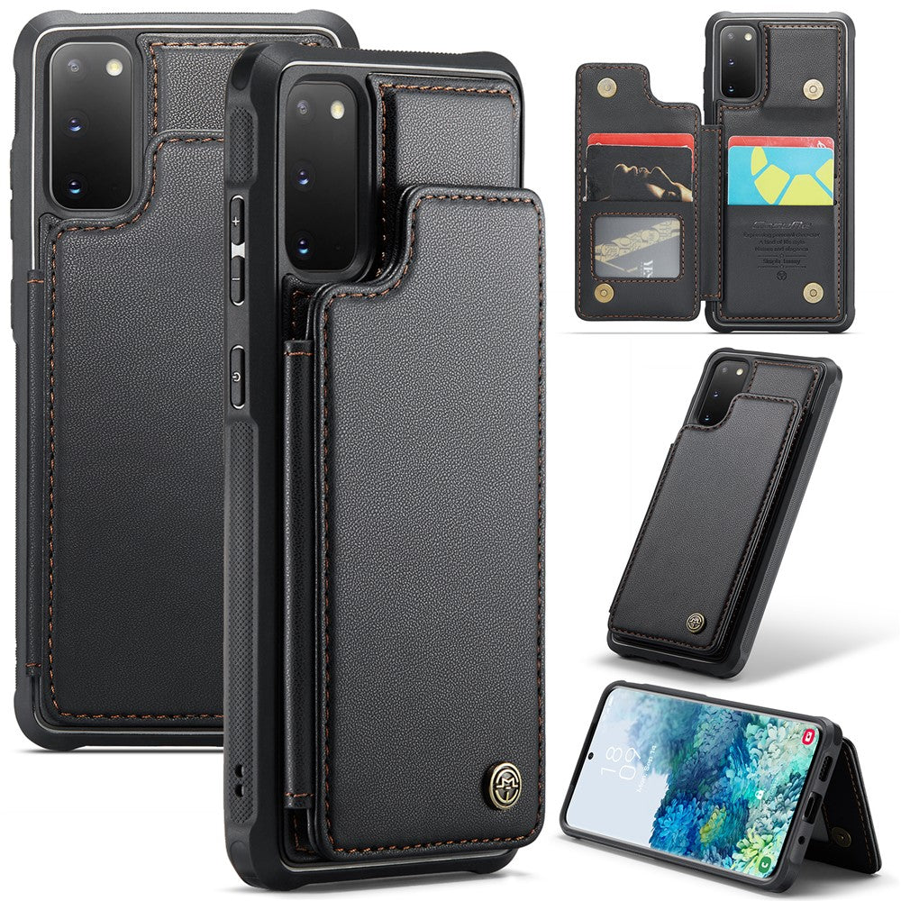 For Samsung Galaxy S20 4G / 5G Phone Case CASEME C22 Leather Back Cover with RFID Blocking Card Slots