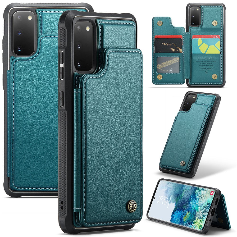 For Samsung Galaxy S20 4G / 5G Phone Case CASEME C22 Leather Back Cover with RFID Blocking Card Slots