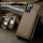 For Samsung Galaxy Note20 Ultra / Note20 Ultra 5G Phone Case CASEME C22 Leather Back Cover with RFID Blocking Card Slots