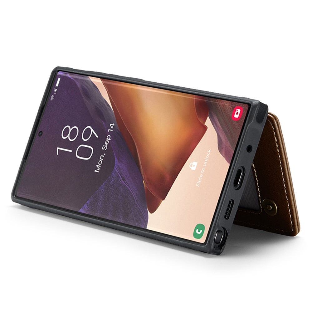 For Samsung Galaxy Note20 Ultra / Note20 Ultra 5G Phone Case CASEME C22 Leather Back Cover with RFID Blocking Card Slots