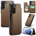 Til Samsung Galaxy S21 5G / 4G Telefoncover CASEME C22 Læder Bagcover med RFID Blokerende Kortpladser