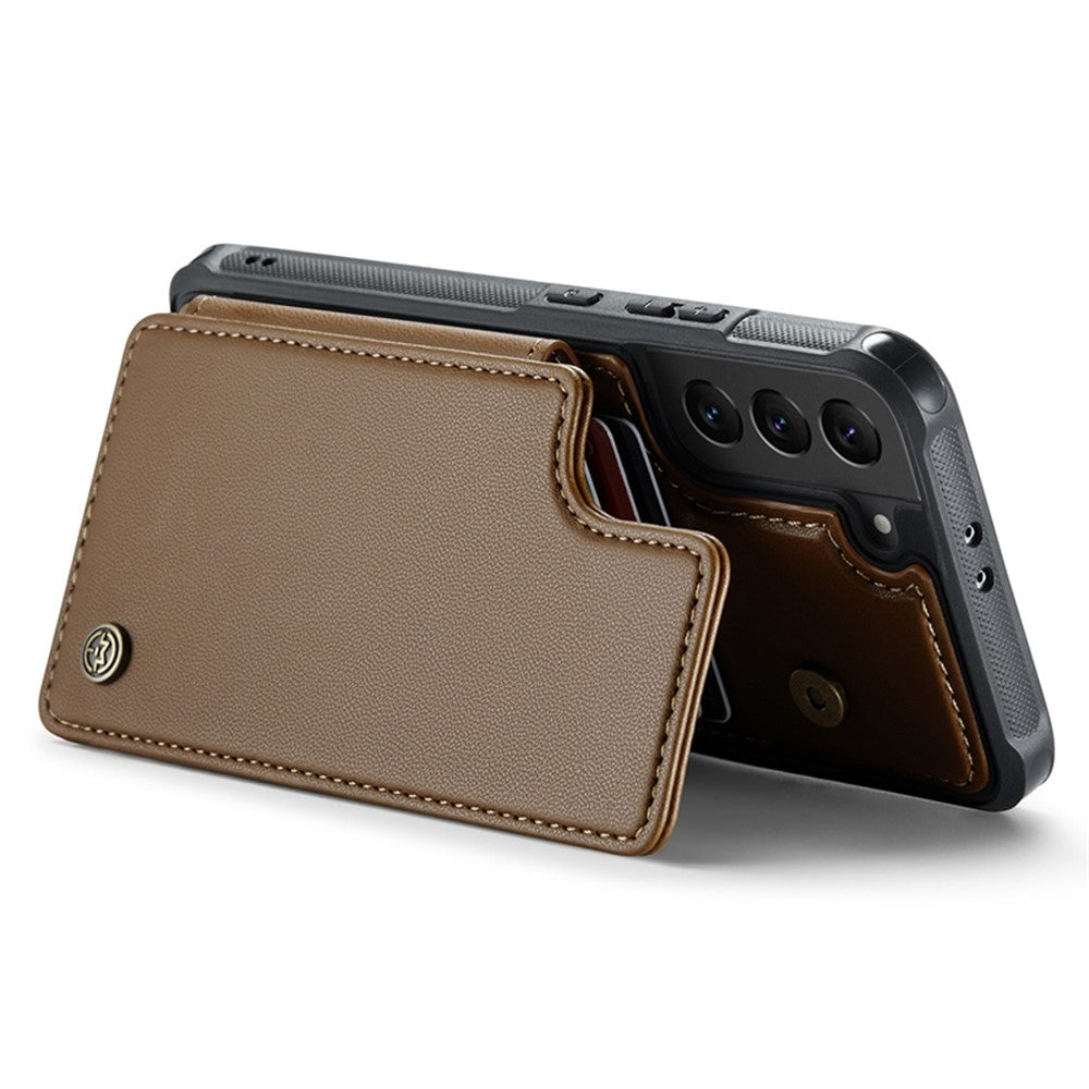 Til Samsung Galaxy S21 5G / 4G Telefoncover CASEME C22 Læder Bagcover med RFID Blokerende Kortpladser
