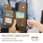 Til Samsung Galaxy S21 5G / 4G Telefoncover CASEME C22 Læder Bagcover med RFID Blokerende Kortpladser